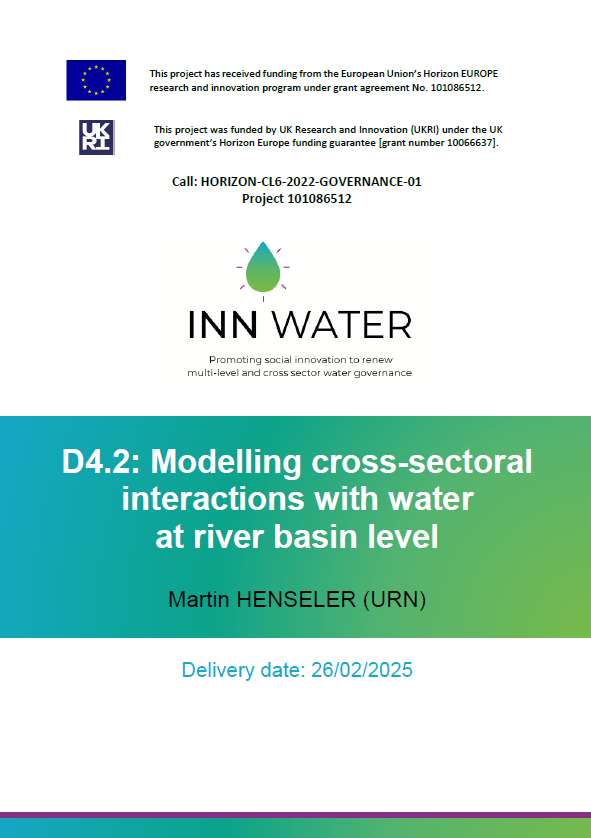 D4.2 Modelling cross-sectoral interactions with water at river basin level