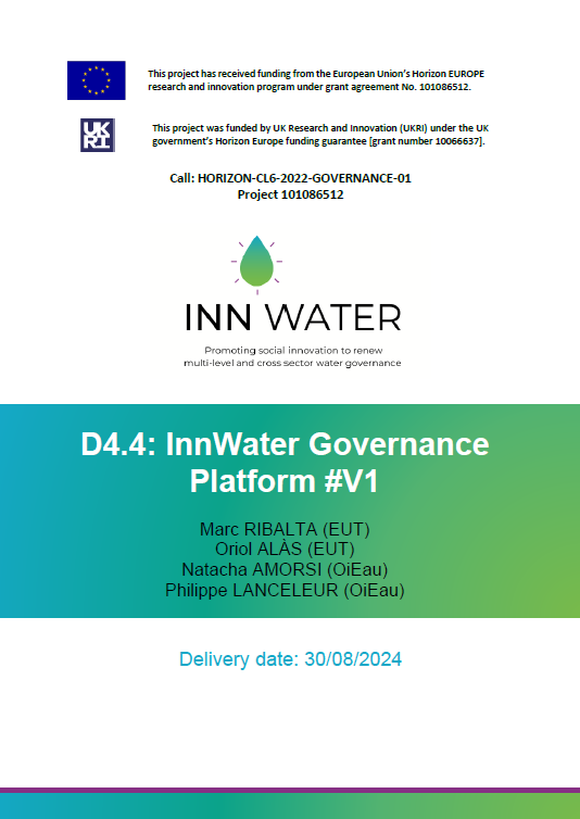 D4.4 InnWater Governance Platform #V1