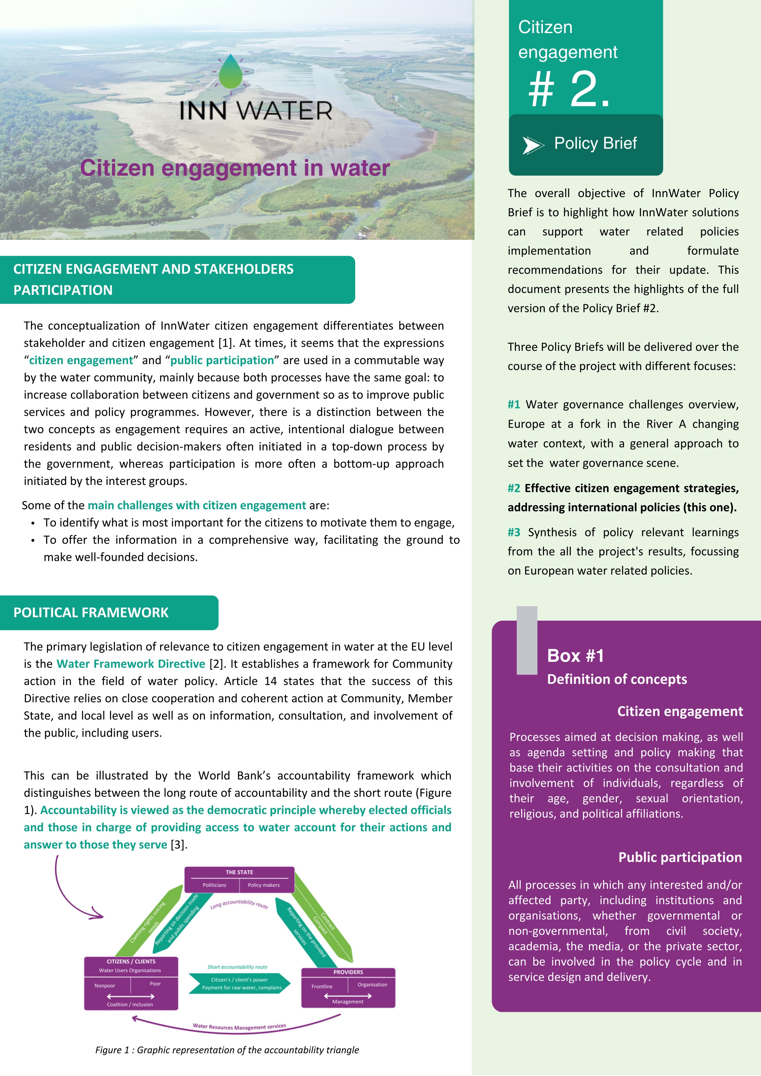 InnWater Policy Brief - Citizen Engagement in Water