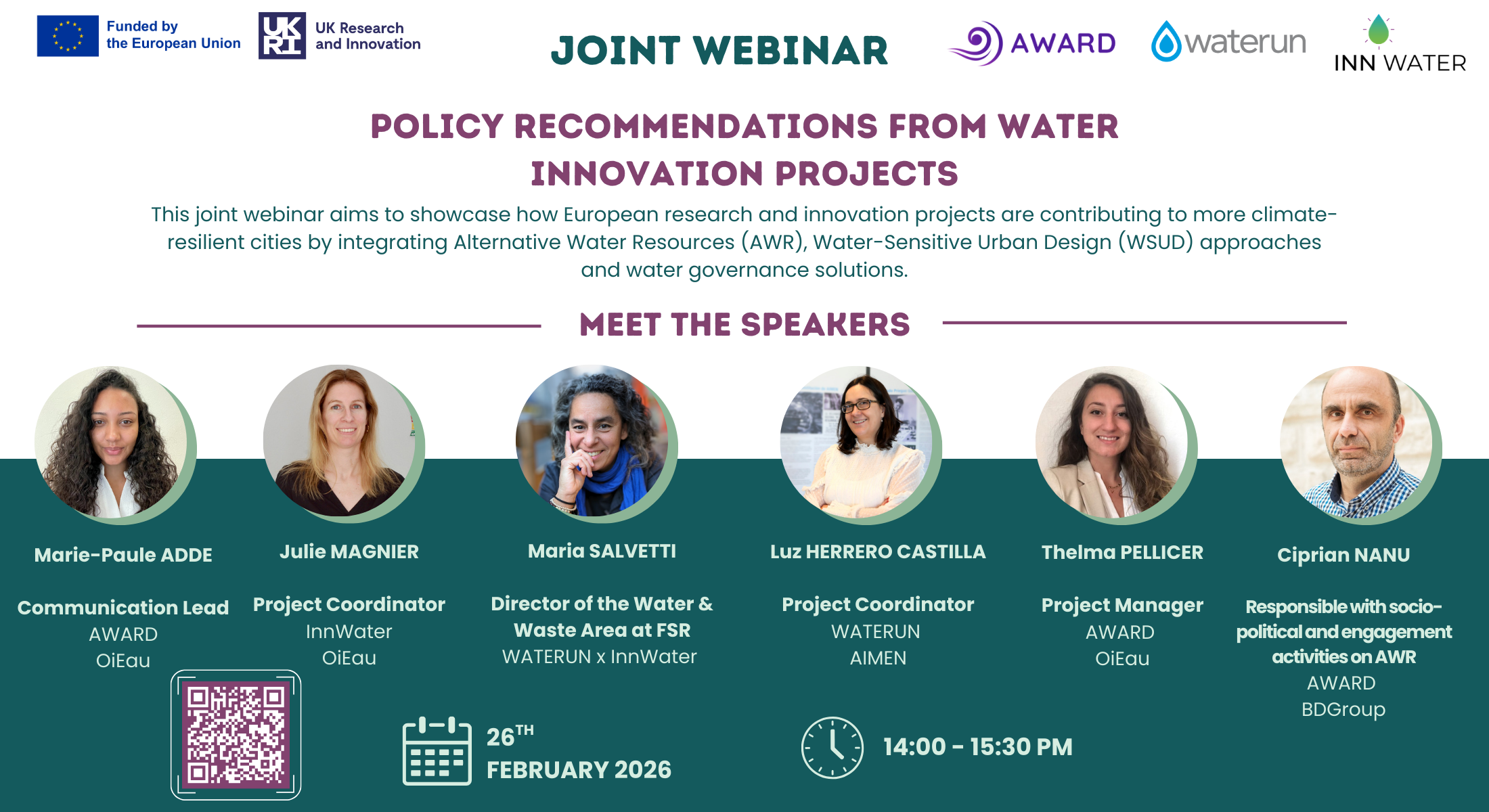 Joint Webinar - Speakers_Planning