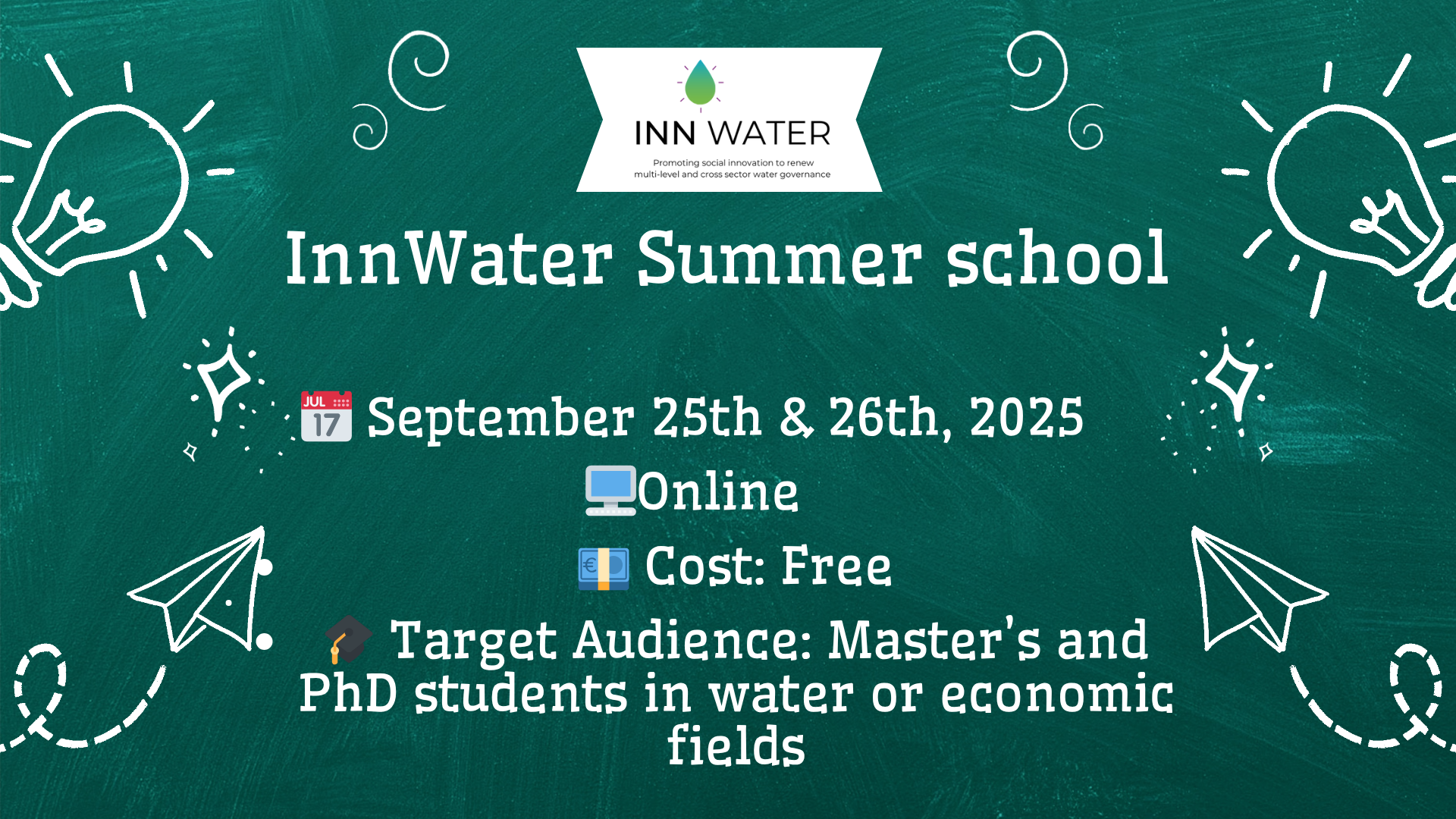 InnWater Summer School 2025 - Call for Participants