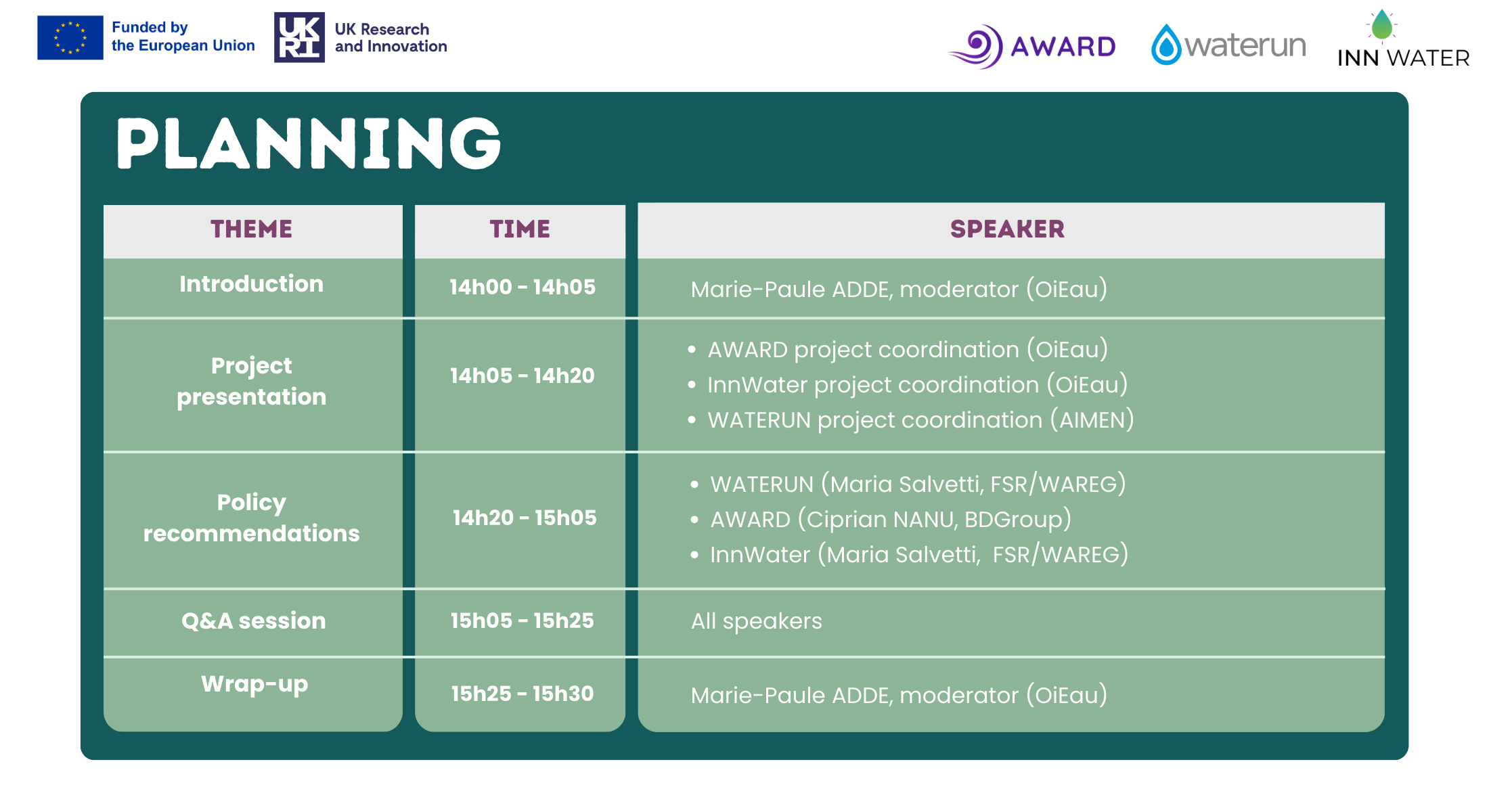Joint Webinar - Speakers_Planning 2